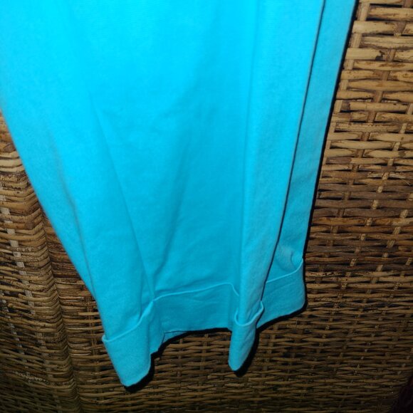 Eileen Fisher Turquois Wide Leg Crop Cuff Pant Women's SZ M VTG 97 Cotton - Picture 3 of 7